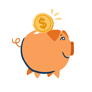 Illustration of a piggy bank